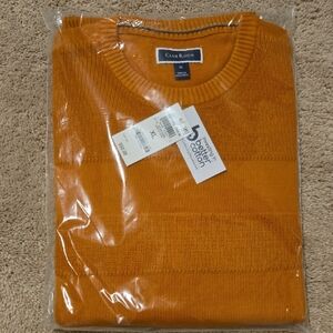 Club Room Men's Vibrant Orange Crewneck Sweater